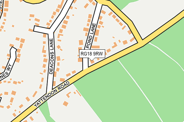 RG18 9RW map - OS OpenMap – Local (Ordnance Survey)