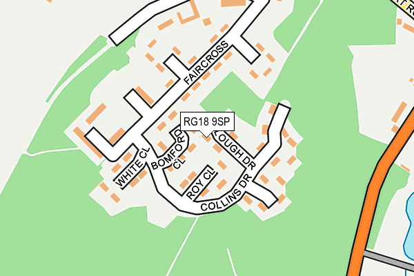RG18 9SP map - OS OpenMap – Local (Ordnance Survey)