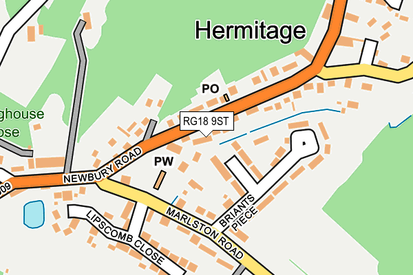 RG18 9ST map - OS OpenMap – Local (Ordnance Survey)