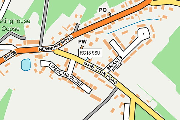 RG18 9SU map - OS OpenMap – Local (Ordnance Survey)