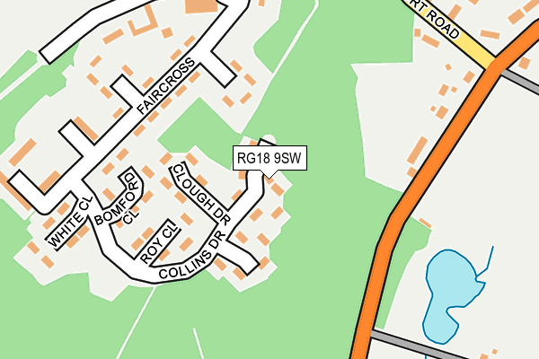 RG18 9SW map - OS OpenMap – Local (Ordnance Survey)