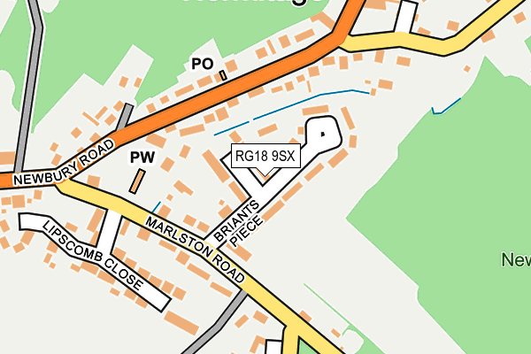 RG18 9SX map - OS OpenMap – Local (Ordnance Survey)