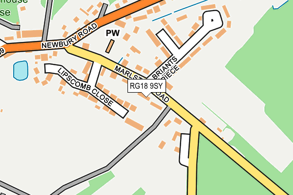 RG18 9SY map - OS OpenMap – Local (Ordnance Survey)