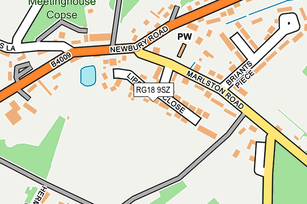 RG18 9SZ map - OS OpenMap – Local (Ordnance Survey)