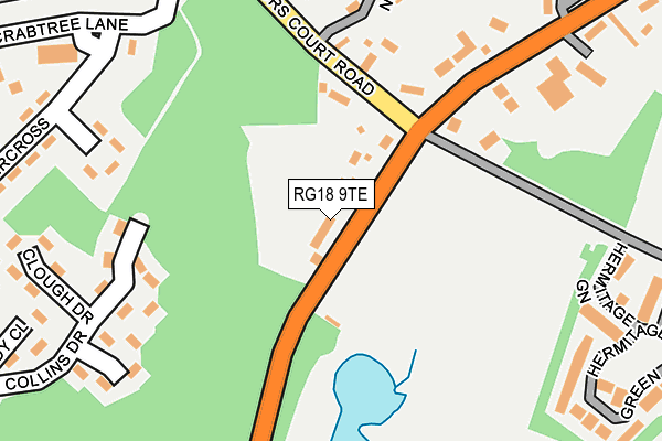 RG18 9TE map - OS OpenMap – Local (Ordnance Survey)