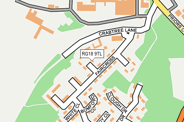 RG18 9TL map - OS OpenMap – Local (Ordnance Survey)