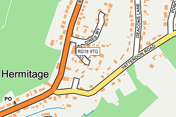 RG18 9TQ map - OS OpenMap – Local (Ordnance Survey)