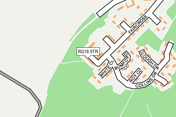 RG18 9TR map - OS OpenMap – Local (Ordnance Survey)