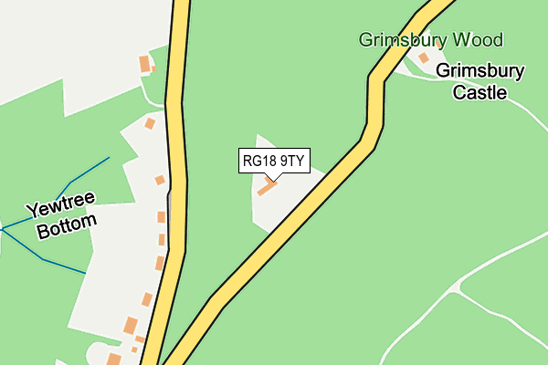 RG18 9TY map - OS OpenMap – Local (Ordnance Survey)