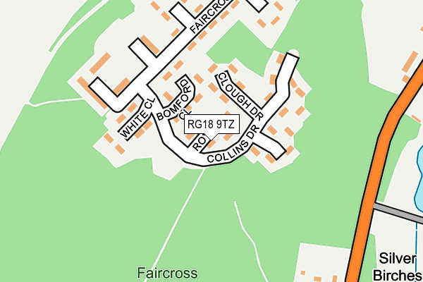 RG18 9TZ map - OS OpenMap – Local (Ordnance Survey)