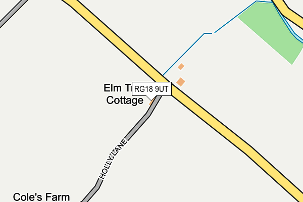 RG18 9UT map - OS OpenMap – Local (Ordnance Survey)
