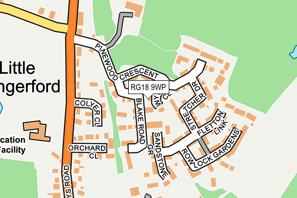 RG18 9WP map - OS OpenMap – Local (Ordnance Survey)