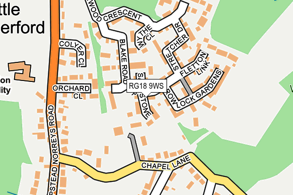 RG18 9WS map - OS OpenMap – Local (Ordnance Survey)