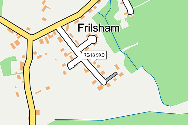 RG18 9XD map - OS OpenMap – Local (Ordnance Survey)