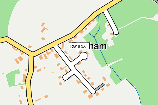 RG18 9XF map - OS OpenMap – Local (Ordnance Survey)