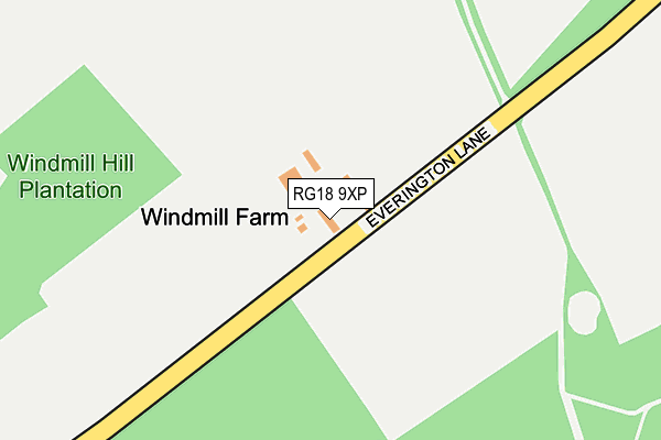RG18 9XP map - OS OpenMap – Local (Ordnance Survey)