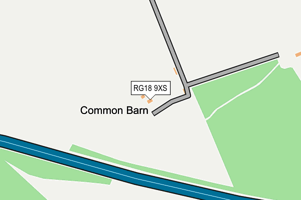 RG18 9XS map - OS OpenMap – Local (Ordnance Survey)