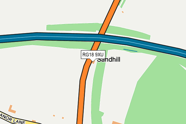 RG18 9XU map - OS OpenMap – Local (Ordnance Survey)