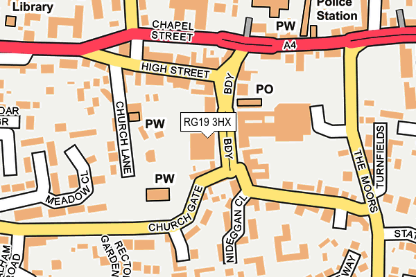 RG19 3HX map - OS OpenMap – Local (Ordnance Survey)