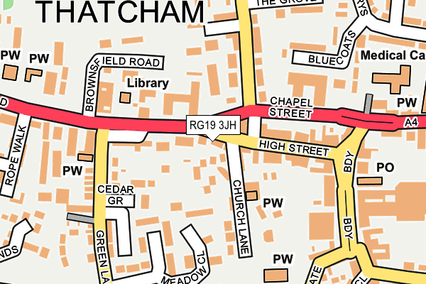RG19 3JH map - OS OpenMap – Local (Ordnance Survey)