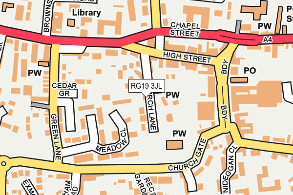 RG19 3JL map - OS OpenMap – Local (Ordnance Survey)