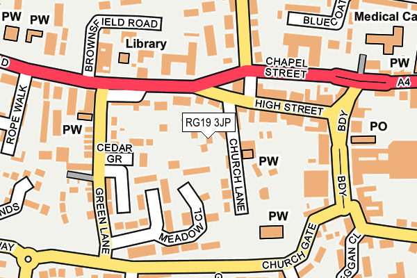 RG19 3JP map - OS OpenMap – Local (Ordnance Survey)