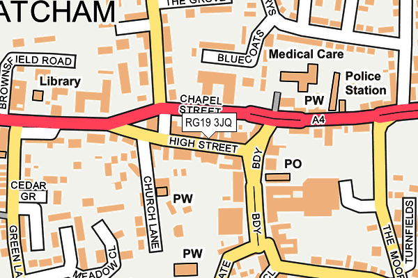 RG19 3JQ map - OS OpenMap – Local (Ordnance Survey)