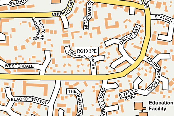 RG19 3PE map - OS OpenMap – Local (Ordnance Survey)