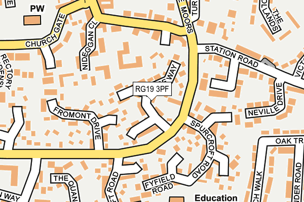 RG19 3PF map - OS OpenMap – Local (Ordnance Survey)