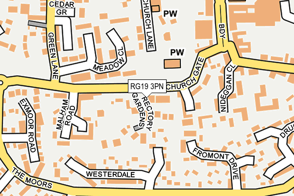 RG19 3PN map - OS OpenMap – Local (Ordnance Survey)