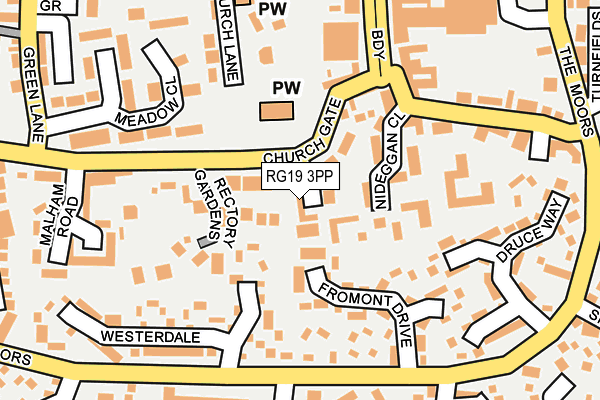 RG19 3PP map - OS OpenMap – Local (Ordnance Survey)