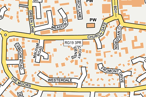 RG19 3PR map - OS OpenMap – Local (Ordnance Survey)