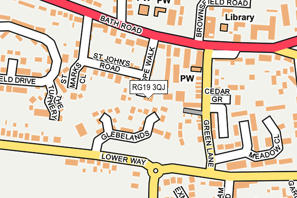 RG19 3QJ map - OS OpenMap – Local (Ordnance Survey)