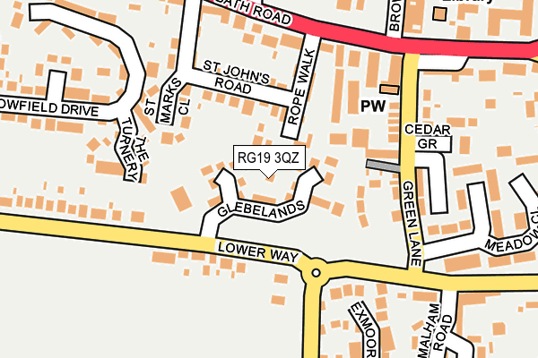 RG19 3QZ map - OS OpenMap – Local (Ordnance Survey)