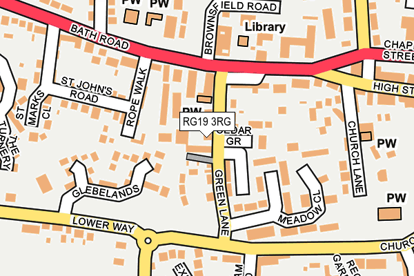 RG19 3RG map - OS OpenMap – Local (Ordnance Survey)