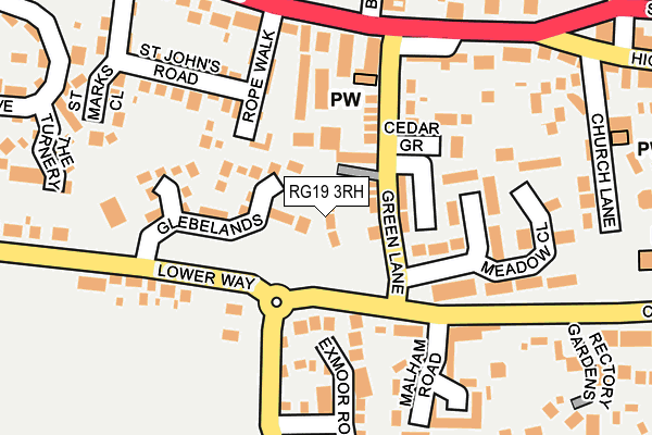 RG19 3RH map - OS OpenMap – Local (Ordnance Survey)