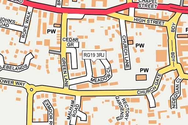 RG19 3RJ map - OS OpenMap – Local (Ordnance Survey)