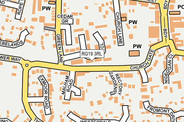 RG19 3RL map - OS OpenMap – Local (Ordnance Survey)