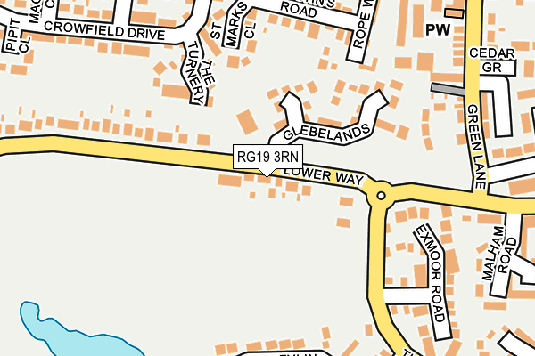RG19 3RN map - OS OpenMap – Local (Ordnance Survey)