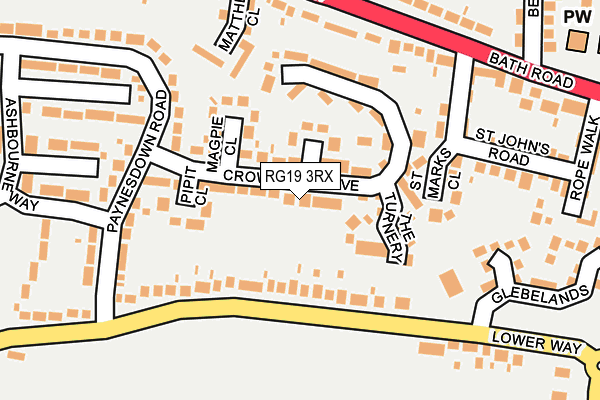 RG19 3RX map - OS OpenMap – Local (Ordnance Survey)