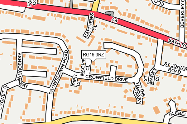 RG19 3RZ map - OS OpenMap – Local (Ordnance Survey)
