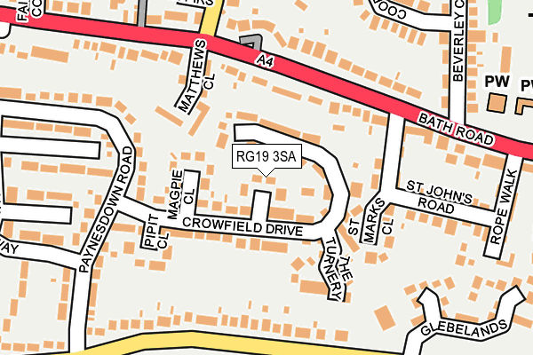 RG19 3SA map - OS OpenMap – Local (Ordnance Survey)