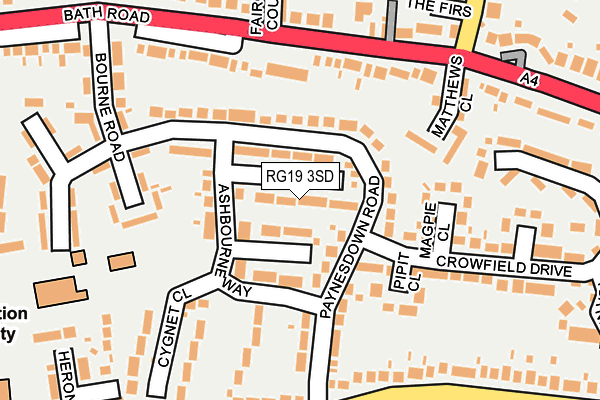 RG19 3SD map - OS OpenMap – Local (Ordnance Survey)