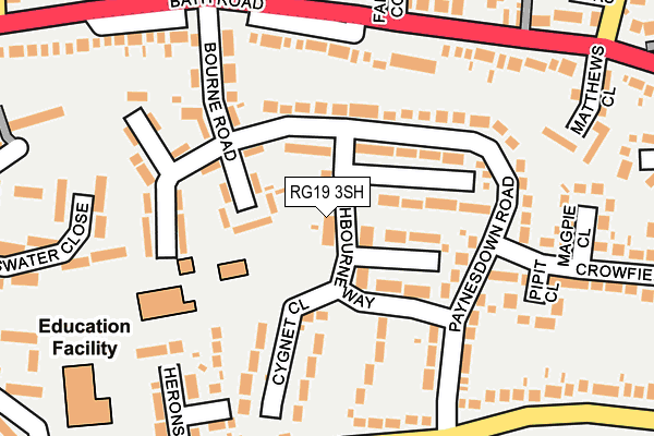 RG19 3SH map - OS OpenMap – Local (Ordnance Survey)