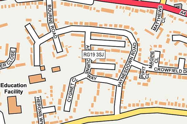 RG19 3SJ map - OS OpenMap – Local (Ordnance Survey)