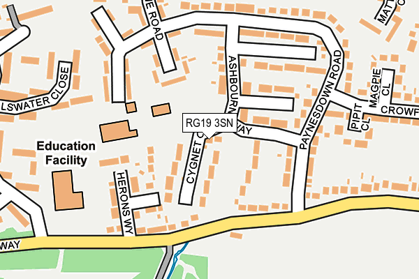 RG19 3SN map - OS OpenMap – Local (Ordnance Survey)