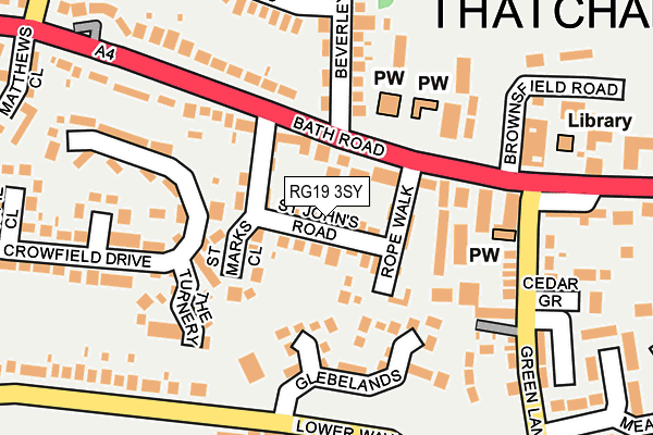 RG19 3SY map - OS OpenMap – Local (Ordnance Survey)