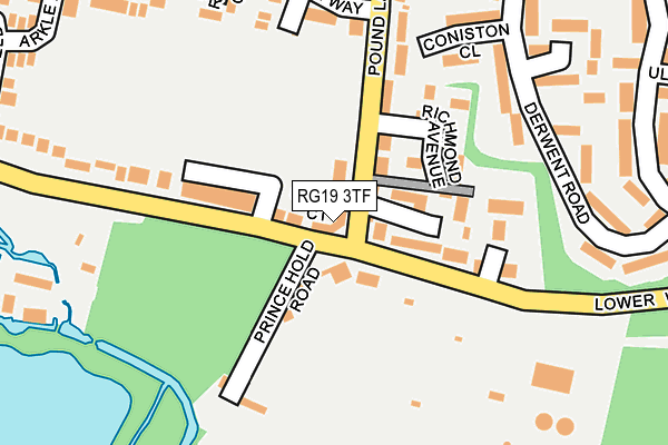 RG19 3TF map - OS OpenMap – Local (Ordnance Survey)