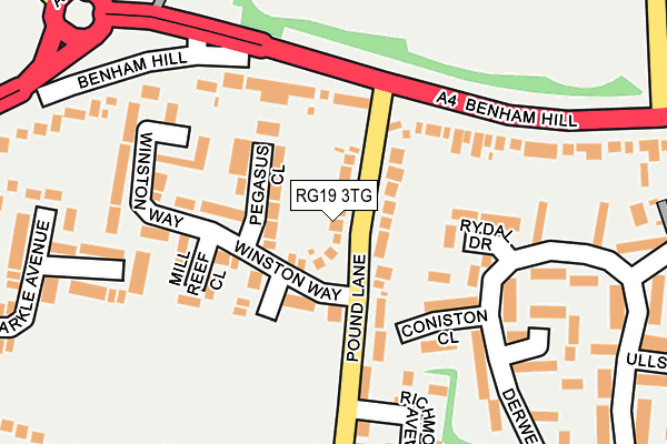 RG19 3TG map - OS OpenMap – Local (Ordnance Survey)