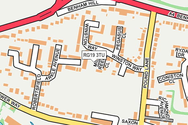 RG19 3TU map - OS OpenMap – Local (Ordnance Survey)